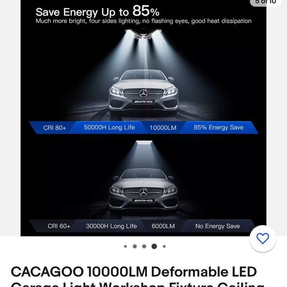 Cacagoo LED Garage Light NIB (sealed) - Picture 5 of 5